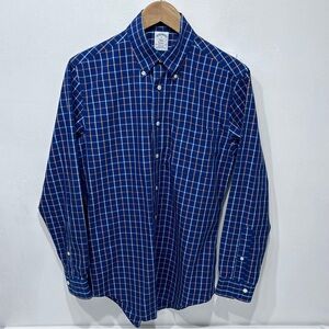 Brooks‎ Brothers Navy Non-Iron All Cotton Button Down Long Sleeve Shirt Size S